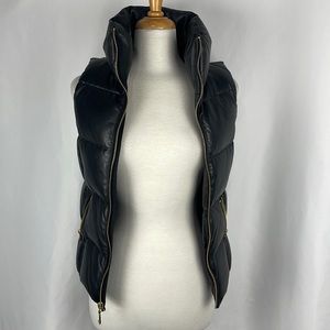 Juicy Couture Black Faux Leather Puffer